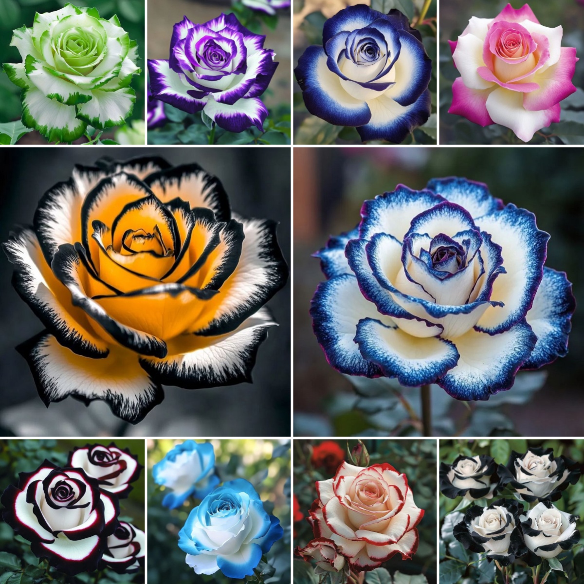 Boseeds Rare Blue Moon Rose 🌌Multi-Colored Petal Lace Rose🌈🌹 - Shop